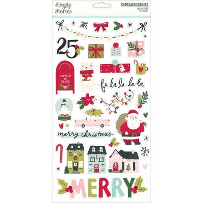 Simple Stories Holly Days - Chipboard Stickers